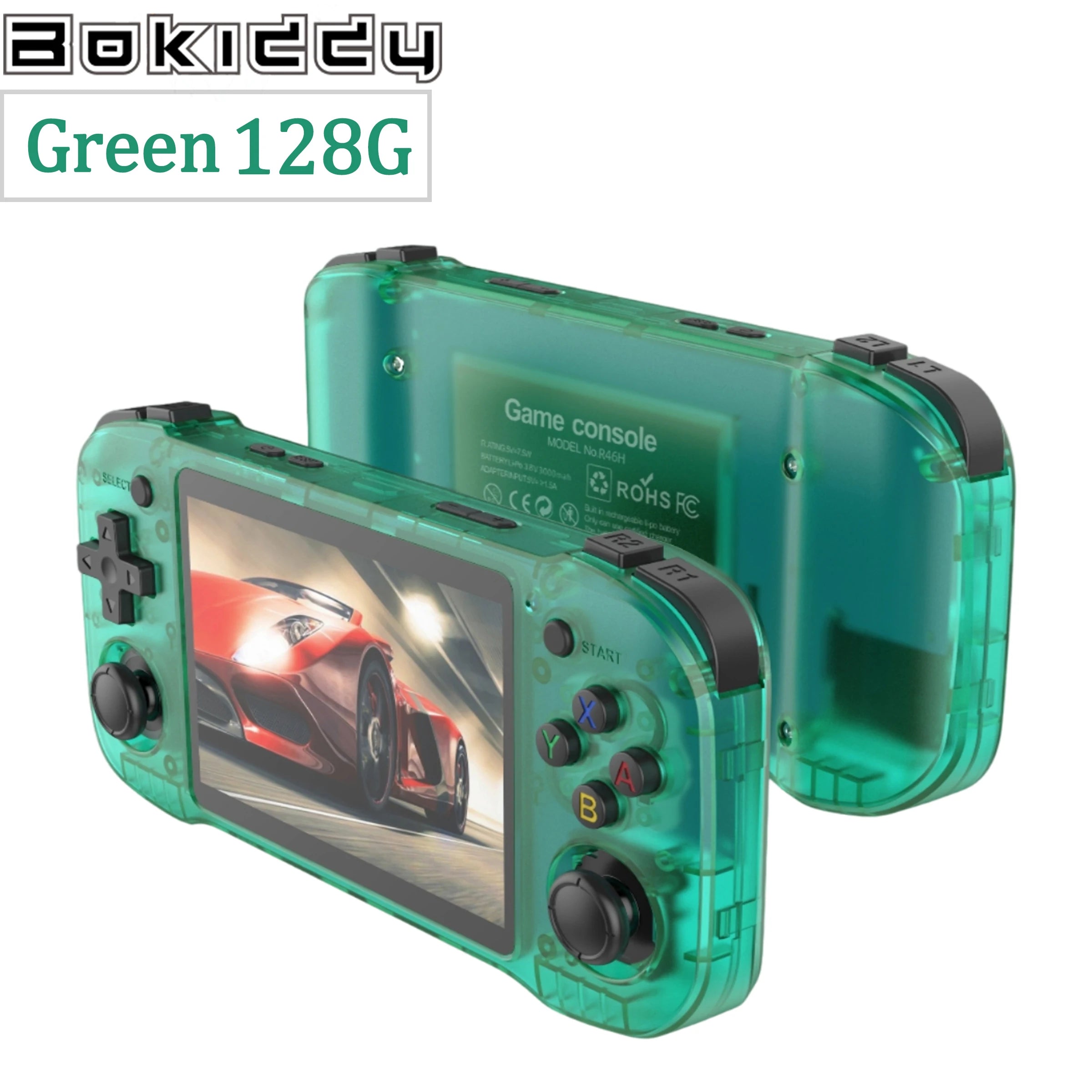 BOKIDDY R46H Retro Handheld Console Classic Game 4.2 inch HD IPS Screen Portable Video Player MAX 128G 29K Game R36H Best Gift
