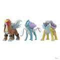 In Stock Bandai Original box SCALE WORLD POKEMON RAIKOU ENTEI SUICUNE Anime figure model kit finished toy gift for kids