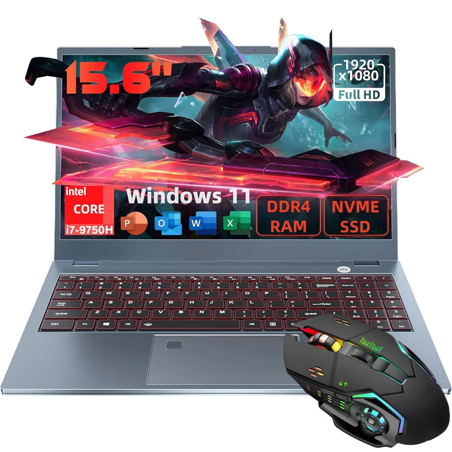 15.6" intel core i9-10980hk геймърски лаптоп преносим ноутбук компютър pc 32GB DDR4 512GB IPS WiFi подсветка пръстов отключване