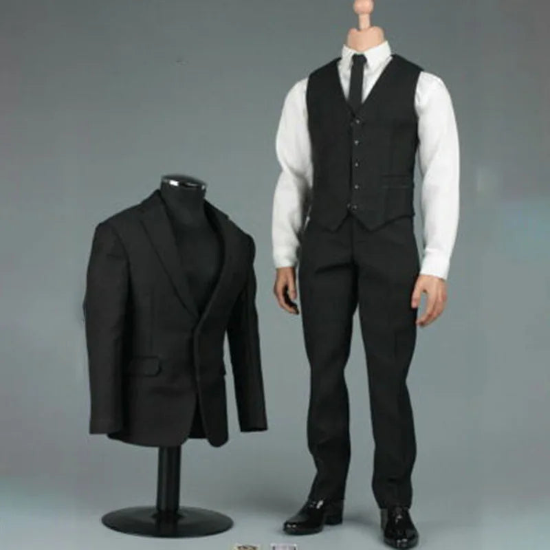 VORTOYS V1005 1/6 Black Gentleman Suit Clothing Set Fit 12" Male Action Figure Body Model In Stock