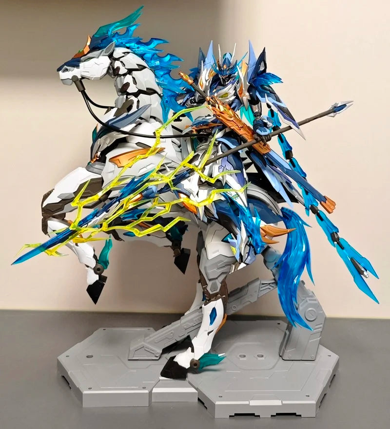 Hot In Stock Motor Nuclear Assembly Zhao Yun Yulan White Dragon Horse Alloy Skeleton Movable Model Collectibles Decoration Toys