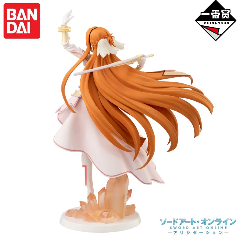 Original Bandai Banpresto Anime Characters Sword Art Online Yuuki Asuna beautiful Collectible Ornaments Model Toys Garage