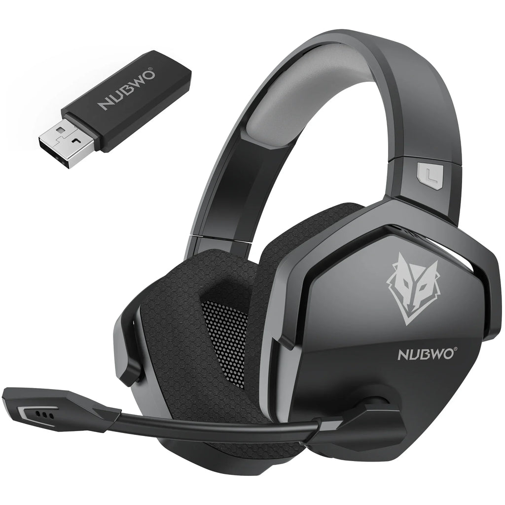 NUBWO G06 Dual Wireless Headsets Gamer 2.4GHz Bluetooth 5.3 Gaming Headphones with Microphone for PS5, PS4, PC, Mobile, Switch