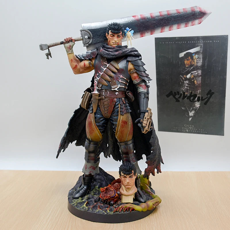32cm Berserk Guts Anime Figure Guts Berserker Armor Action Figure Berserk Skull Knight Figurine Collectible Model Doll Toys Gift