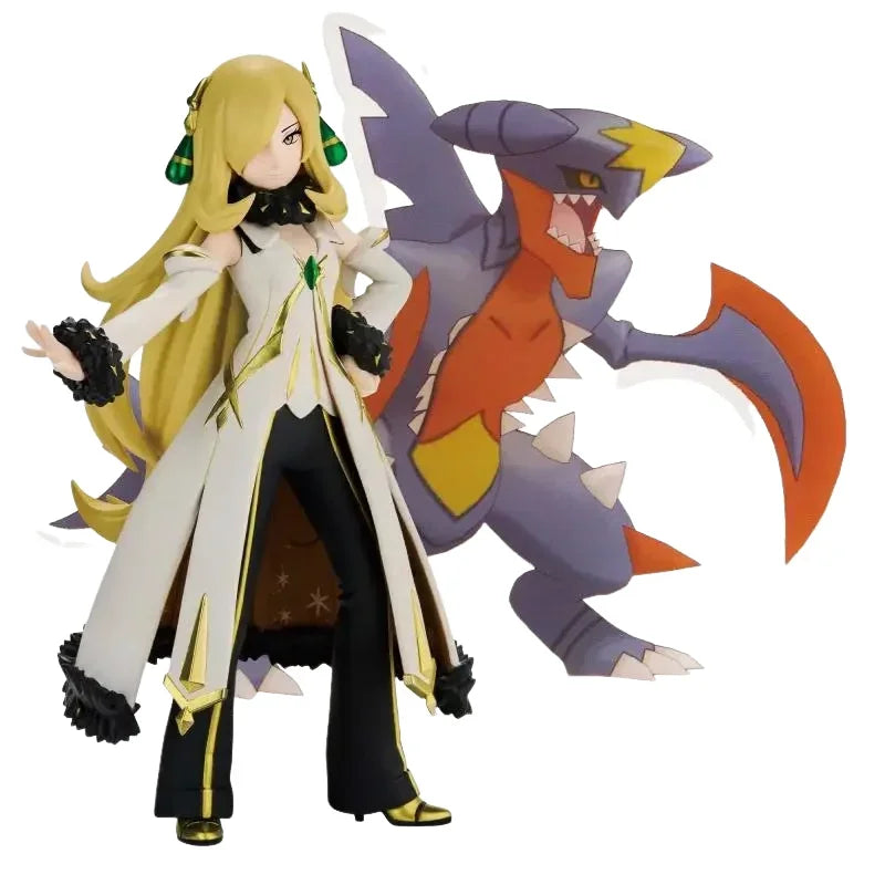 Bandai Pokemon Masters EX Panel Spectacle Arcues Cynthia  Mega Garchomp Figure Figures Anime Model Genuine Toy Gift Doll AS