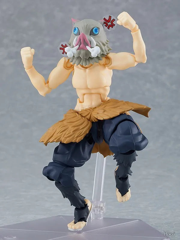 【In Stock】Original Max Factory GSC Figma 533 DX Demon Slayer Kimetsu No Yaiba Hashibira Inosuke Figure Toy Gift