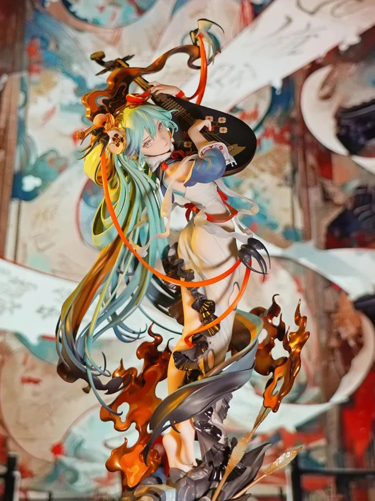 Gsc Original Hatsune Miku Shi Mian Mai Fu Ver Figure Ambushed From All Sides Miku Genuine Action Figurine Anime Model Doll Toy