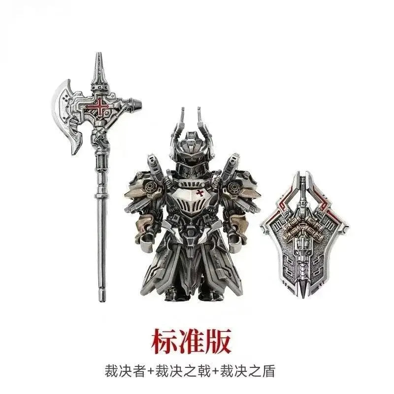 In Stock Mech Judge Pendant Chinese Style Metal Man Handheld Item Workstation Detachable Play Figure Desktop Collection Gift Toy