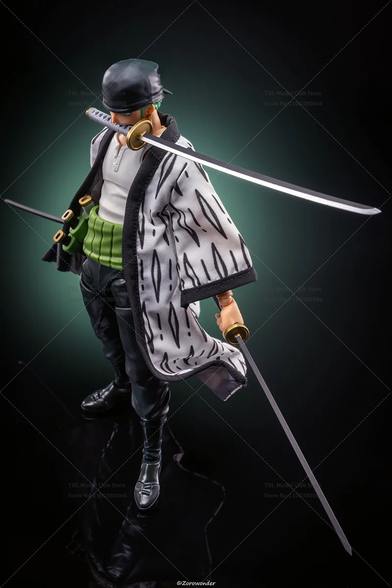 1/12 Scale Male Clothes Religious Cloak One Piece Roronoa Zoro Swordsman Japanese Anime For SHF 6-inch Action Figure Soldier