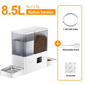 ROJECO Automatic Pet Feeder Water Fountain 8.5L Button Version Dog Food Dispenser Water Refill 2 in 1 Drinking Feeding Supplies