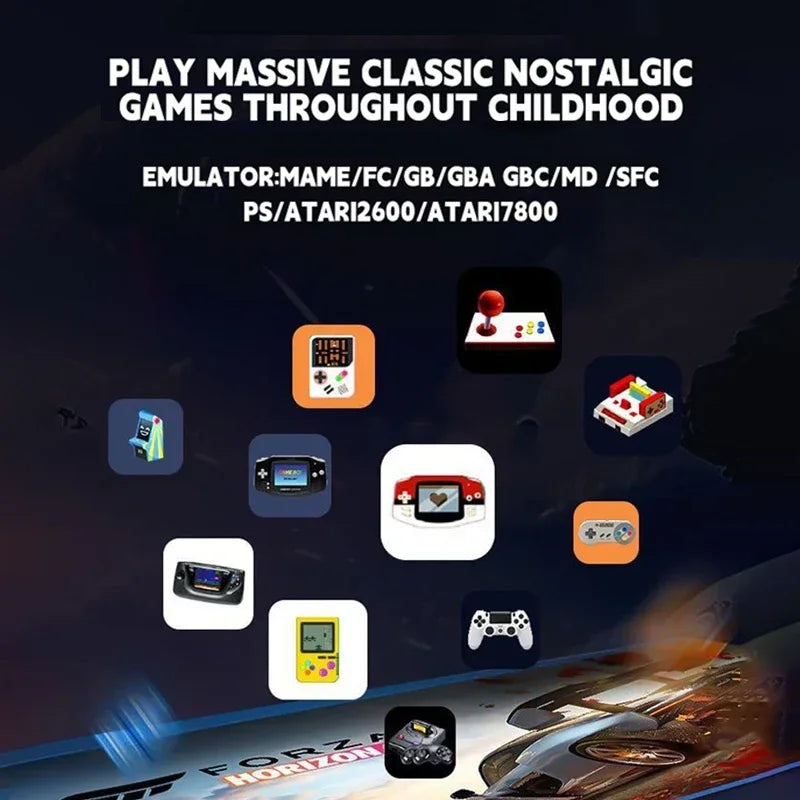 X2-Spielekonsole, 4K HD-Videospiel-Stick, 50.000 Retro-Spiele mit einem Paar Gamecontroller für PS1/N64/SNK/GBA, Weihnachtsgeschenk für Kinder