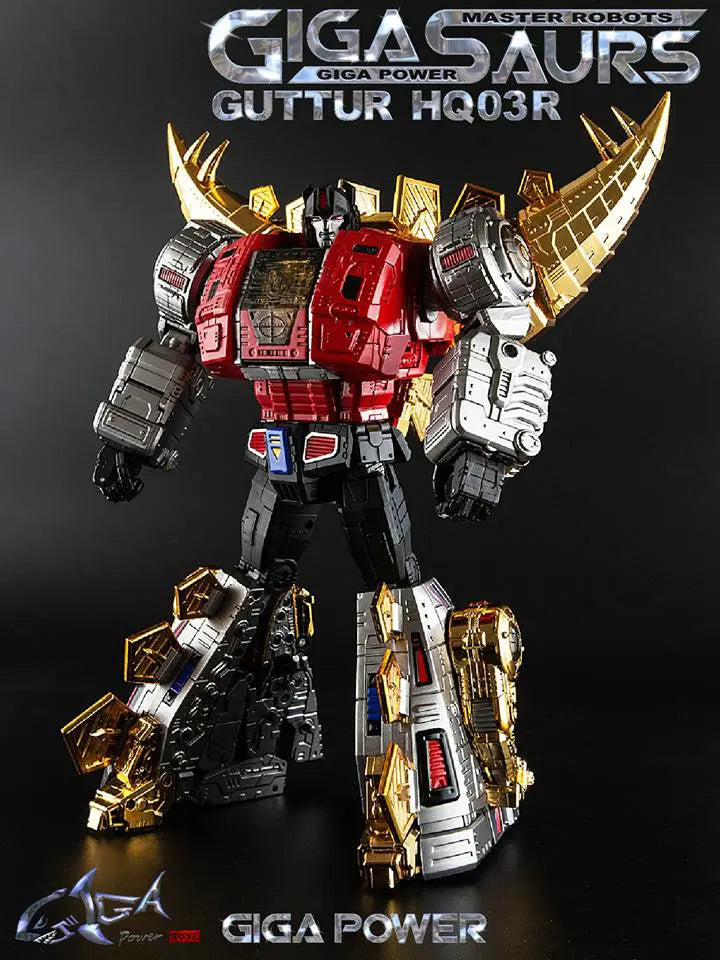In STOCK Gigapower HQ-03R Guttur Snarl Chrome Version Reissue Transformation Action Figure