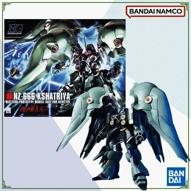 In Stock Bandai in Stock HG 1/144 Original Box NZ-666 KSHATRIYA NEO ZEON PROTOTYPEAninm Full Action Robot