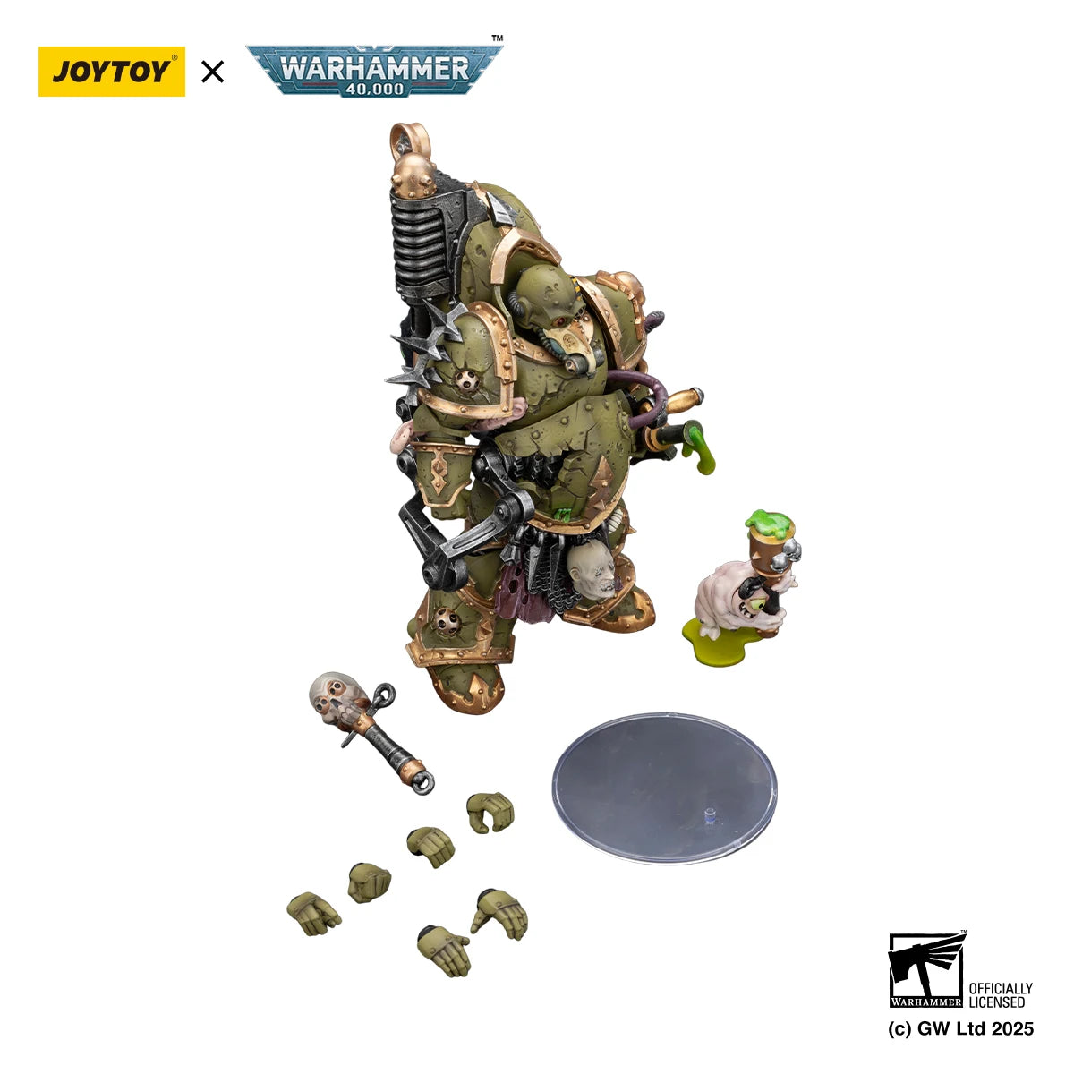 JOYTOY Warhammer 40,000 Death Guard Foul Blightspawn Death Guard Lord of Virulence 1/18 Action Figure Collectible Model Toys