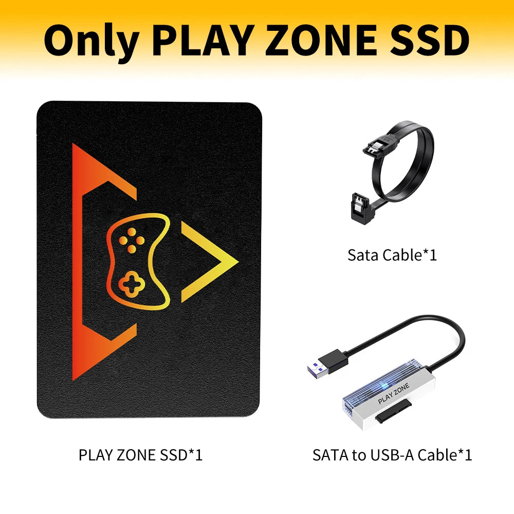 PlayZone 1TB  Gaming SSD Game Console 80+Emulator for PS5/PS4/Switch/XBOX/PS3/PS2 with 16191 AAA&3D&Retro Game for Win PC/Laptop