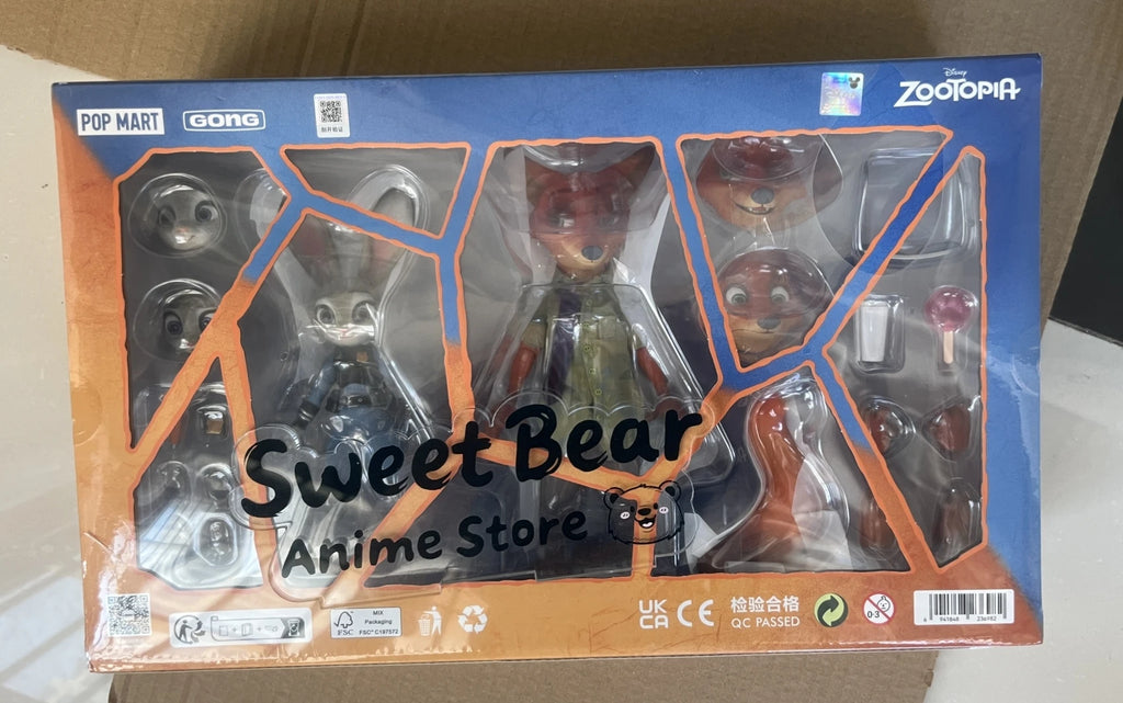 In Stock GONG & PoP Original Zootopia Judy Nick Set Cloth Action Figure Anime Model Trendy Toys Desktop Doll Collectibles