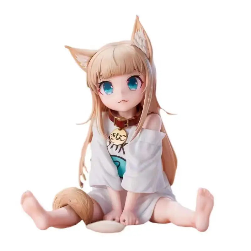 Replaceable Face Soybean Poer  Girl  Mobile Phone Stand Tea Par  Host Car Decoration Anime Figure Collectible
