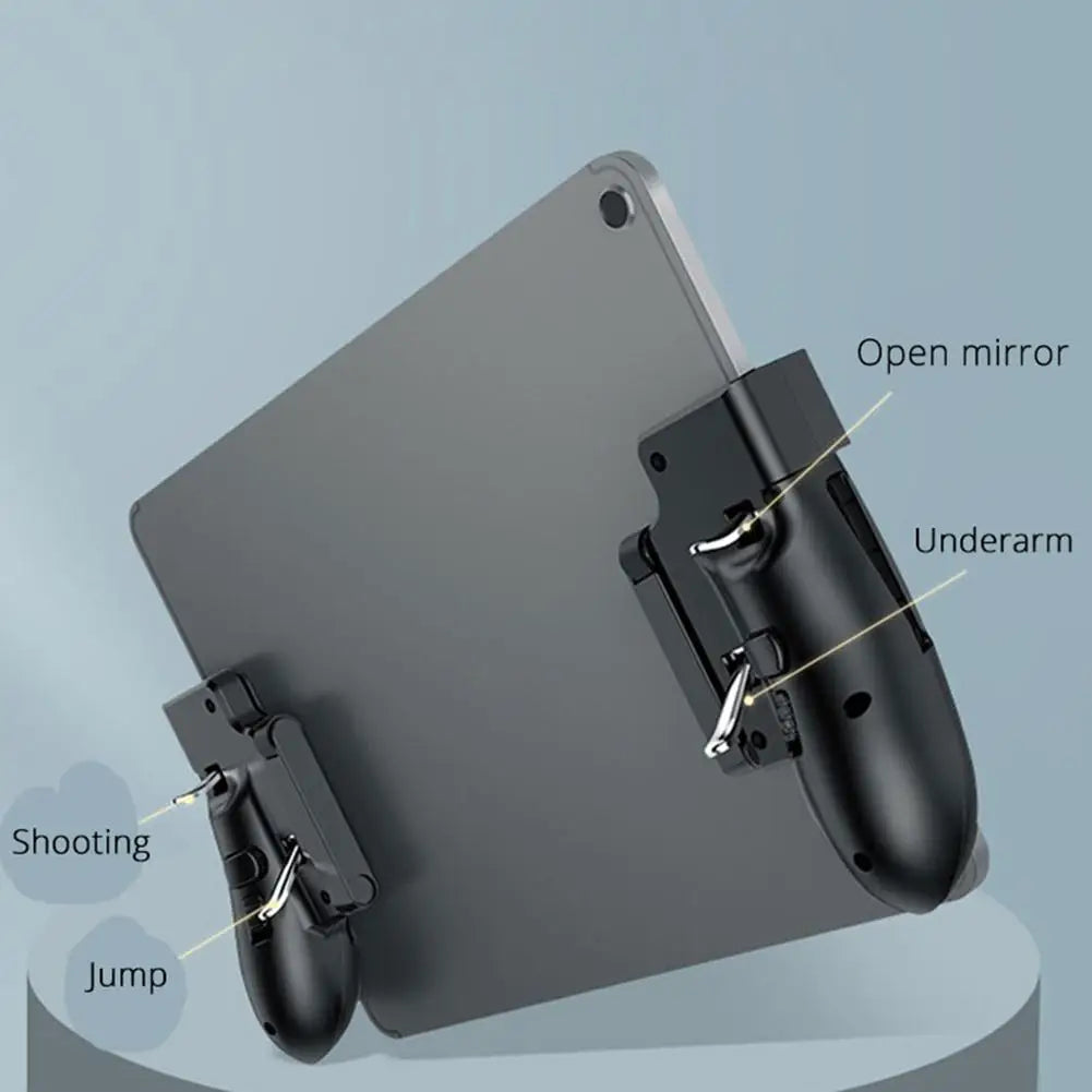 Six Finger Mobile Game Controller Joystick Trigger Handle L1R1 Shooter Fire Aim Button Gamepad Controller for iPad Tablet PUBG