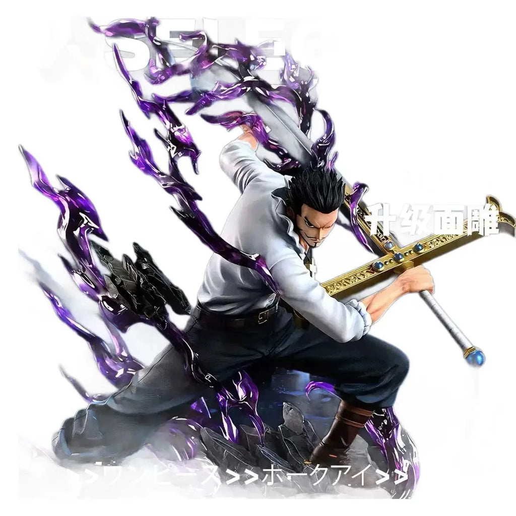 35 cm One Piece Figuren Eagle Eye Dracule Mihawk Actionfigur Anime Top War PVC Modell Spielzeug Custom Collection Puppenfans Geschenk