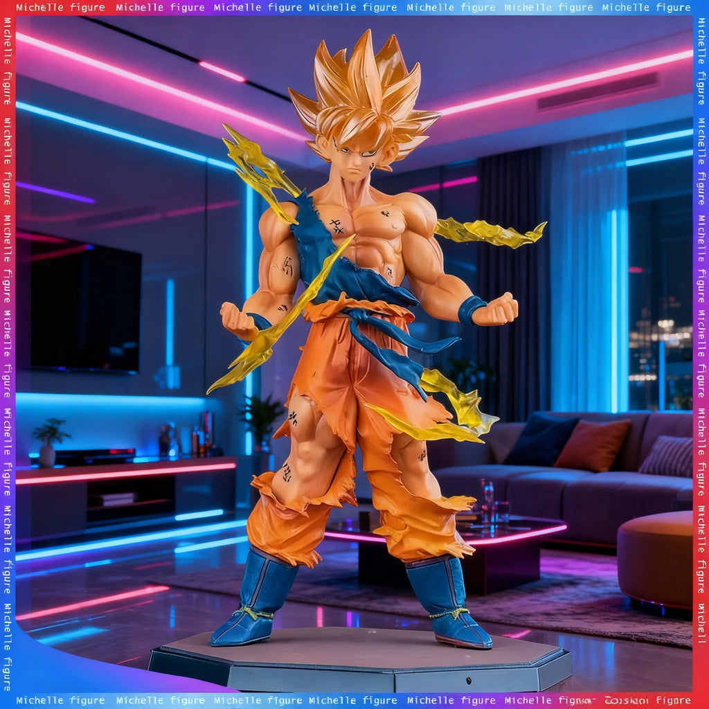 Hot anime Dragon Ball Son Wukong Super Saiyan Doll Wukong DBZ Action Doll Model Desktop Decoration Ornament Gift Collection Doll