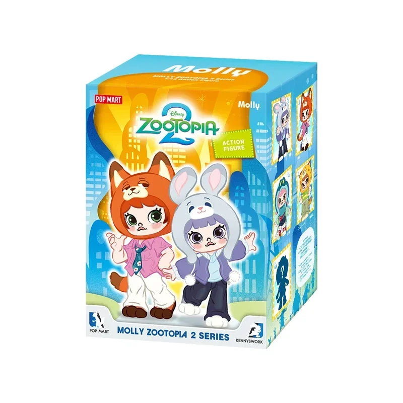 POP MART MOLLY ZOOTOPIA 2 Series 1/12 Blind Box Toys Kawaii Anime Action Figure Surprise Mystery Box Dolls Gift
