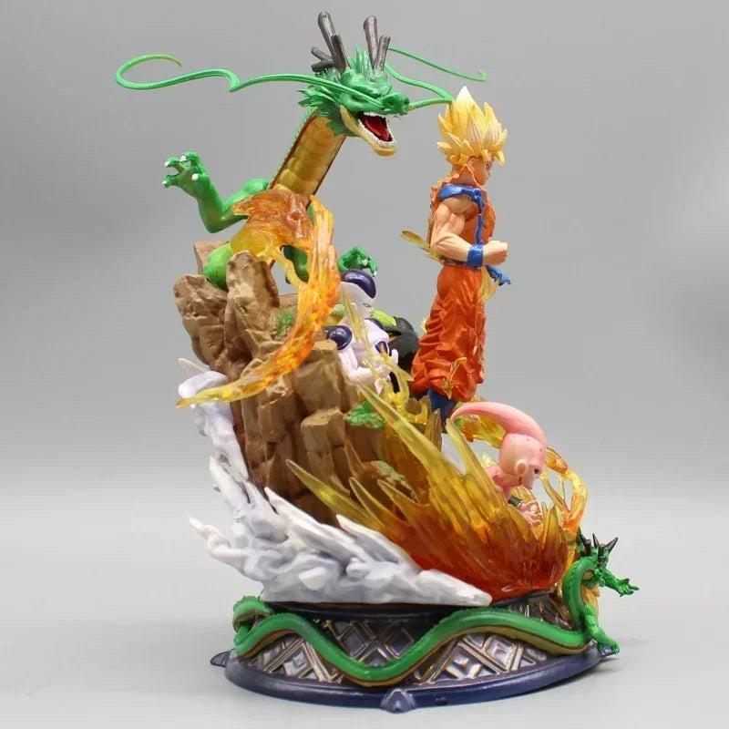 Son Goku Figur Dragon Ball Z Frieza Shenron Anime Figuren 23cm Super Saiyajin Statue PVC Schreibtisch Ornament Modell Weihnachtsgeschenke Spielzeug
