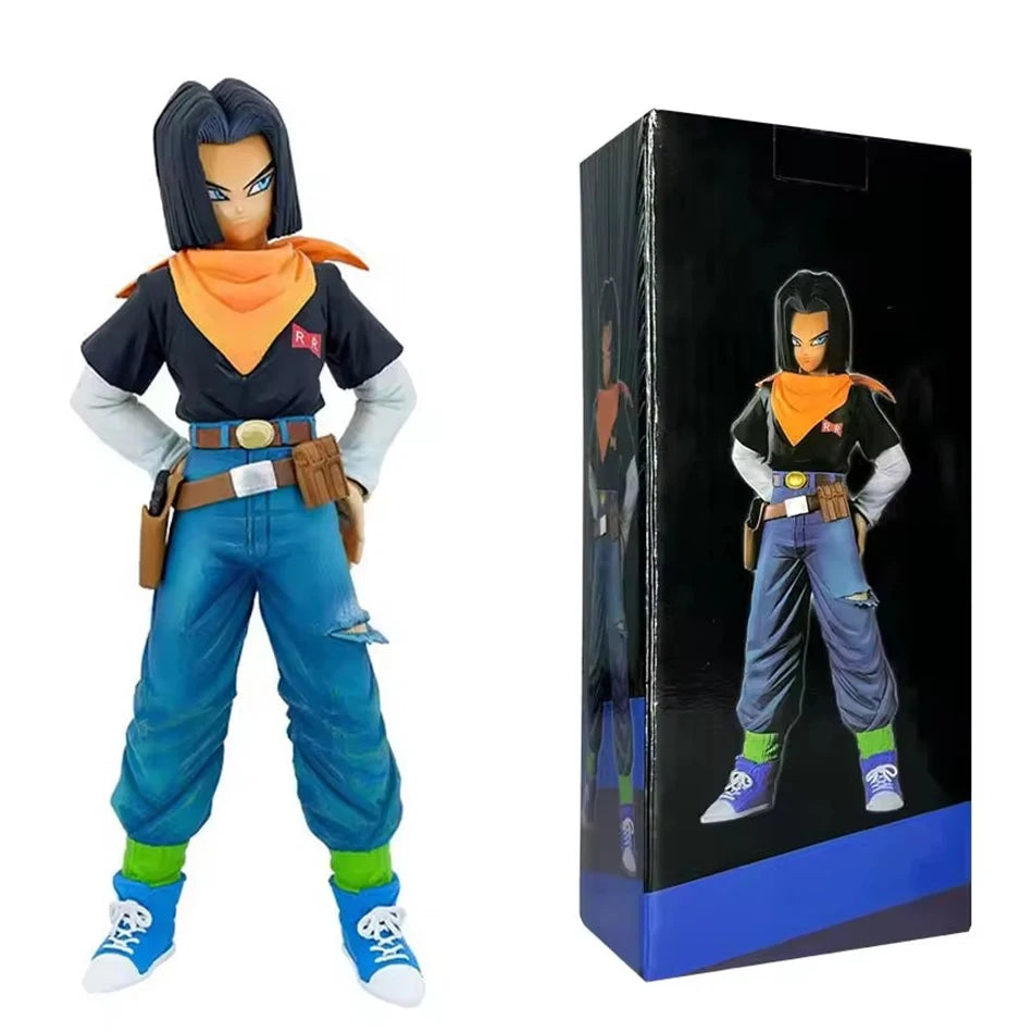 24CM Аниме Dragon Ball Z Android 17 18 Фигура Android 18 PVC екшън фигурки Колекция Модел играчки за деца Коледен подарък