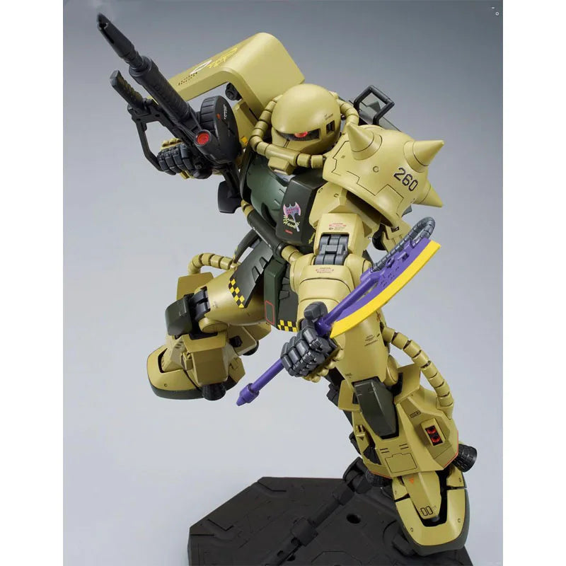Bandai Original MG ZakuⅡ High Mobility Test Type  MS-06R-1 1/100 Anime Action Figure Assembly Model Toys Gifts For Children