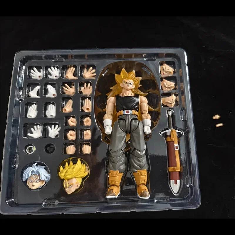 New In Stock Sss Studio Dragon Dbz S.H.F Figuarts Shf Dragon Son Trunks Ssj3 Super Saiyan 3 Anime Action Figure Toy Model Gift
