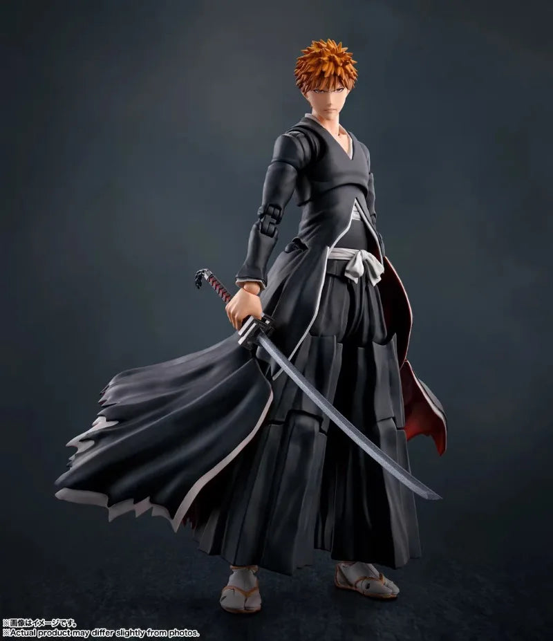 In Stock Bandai S.H.Figuarts Death Kurosaki Ichigo Model Kit Anime Action Fighter Finished Model Gift for Children
