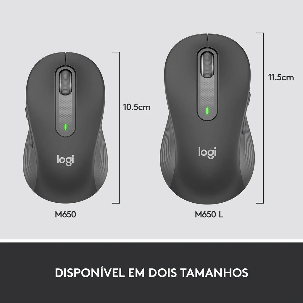 Original Logitech M650L Bluetooth Wireless Mouse Silent Clicks for PC/Mac/Multi-Device/Chromebook Office Laptop