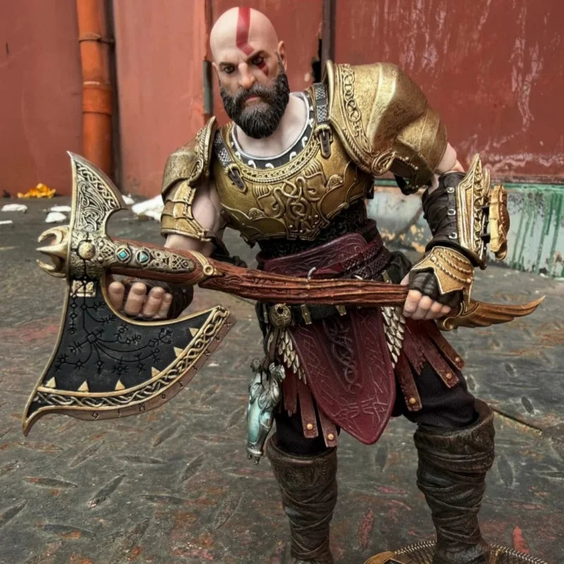 Authentic 18cm Deluxe Edition Brotoys X Takethat 1/12 God Of War Ii Kratos 7-Inch Movable