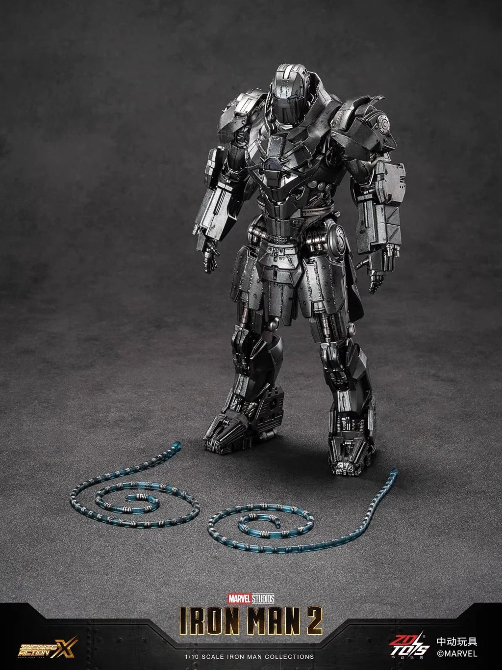 ZD Toys Iron Man Series Blacklash Figures 1/10 Whiplash Action Figurines Movie Statue Model Adult Collect Gift