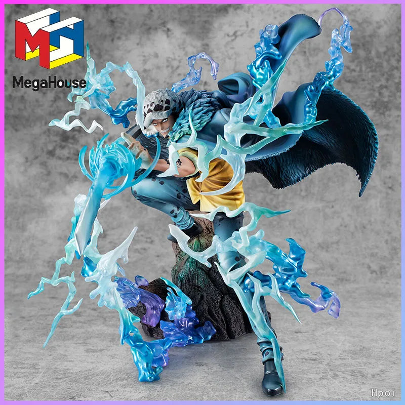 MEGAHOUSE P.O.P WA-MAXIMUM ONE PIECE TRAFALGAR LAW AWAKENING 27CM PVC FIGURE OFFICIALLY LICENSED original Gifts Toys Model