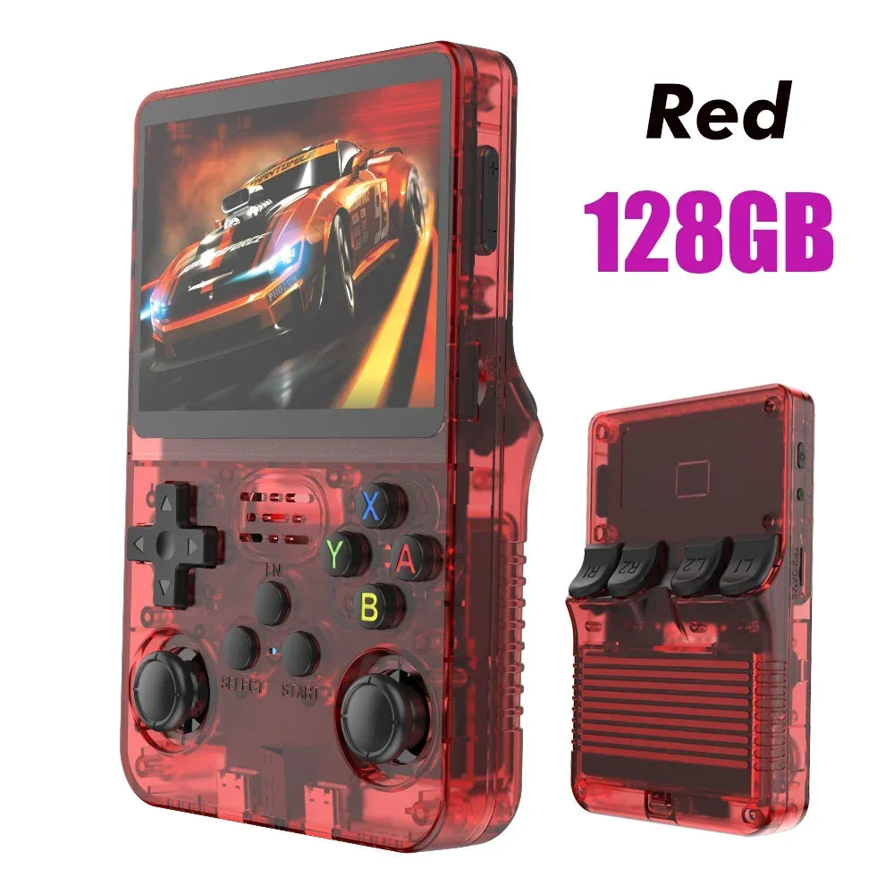 R36S Retro Handheld Video Game Console Linux ARKOS System 3.5 Inch IPS Screen 128G 64G Preloaded Games Portable Pocket Player