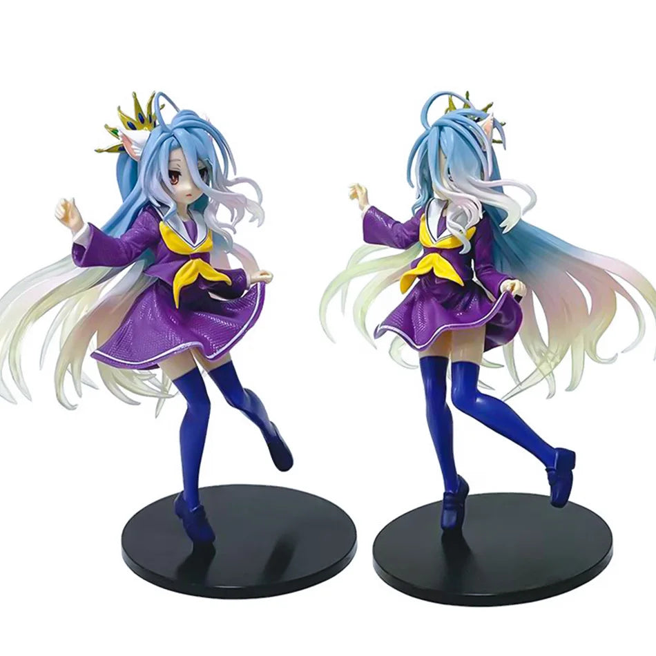 Anime NGNL No Game No Life White " 18.5CM Shiro PVC Model Action Figures Model Collection Ornament Toy Holiday Gif In stock Hot