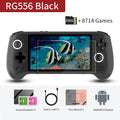 RG556 Retro Handheld Game Console Android 13 System 5.48 inch AMOLED Screen T820 Video Player Built-in Hall Trigger Fan