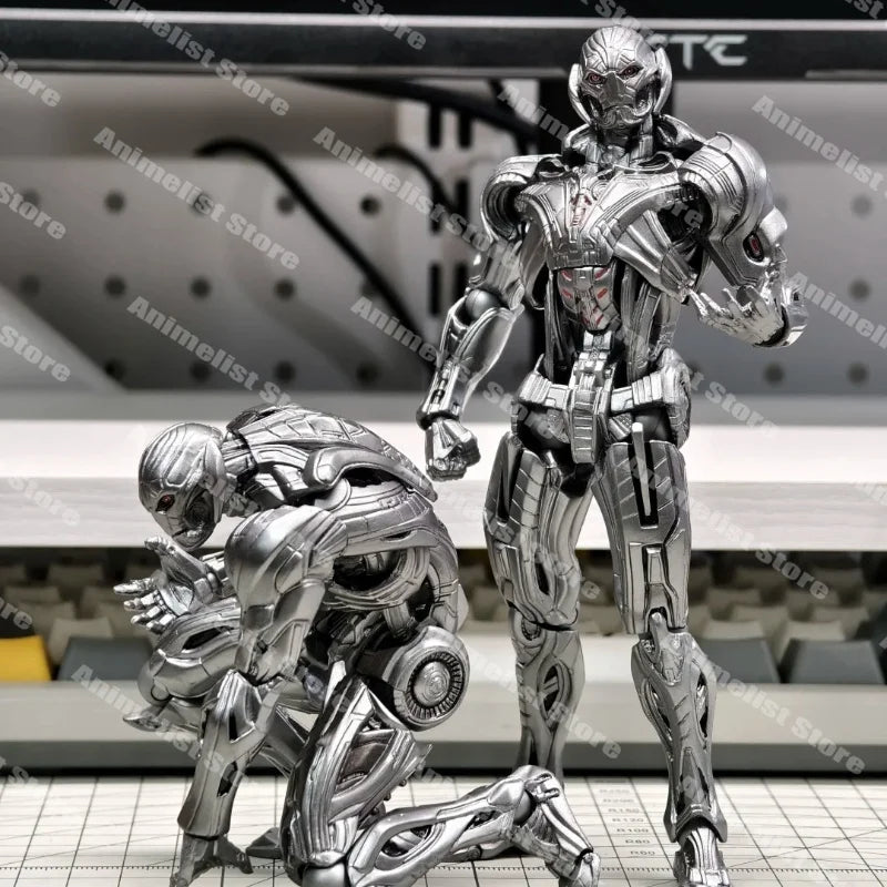 In Stock Marvel Ultron Action Figures AC Factory 16cm Ko Ultron Kaiyodo Amazing Yamaguchi Avengers Anime Collection Toys Gift