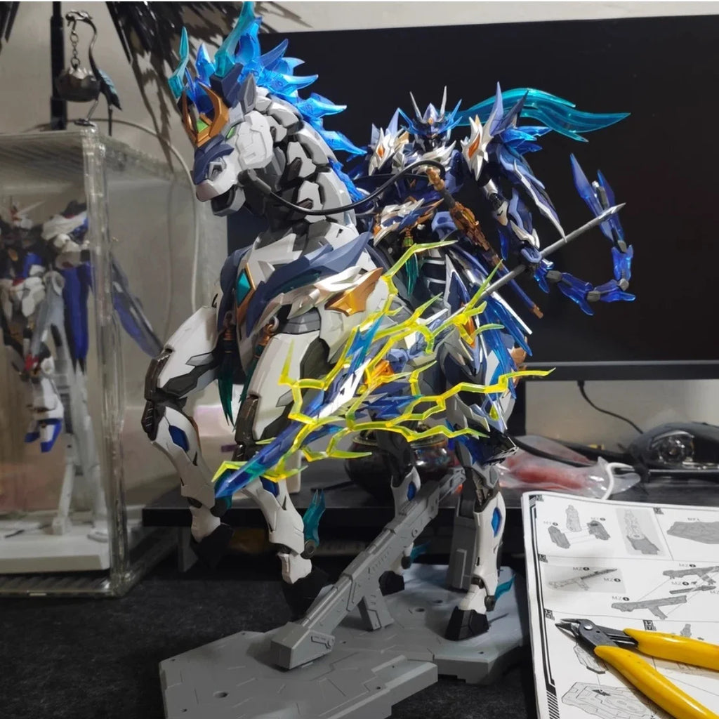 Motor Nuclear Zhao Yun Mecha Model with Mount Alloy Frame Full Action Figure Guochuang Assembly Model Collectible Gift