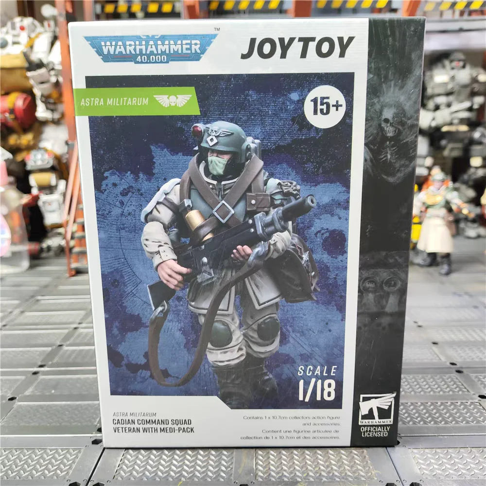 【In stock】JOYTOY Warhammer 40K Astra Militarum Cadian Command Team 1/18Action Figure Soldier Action Model Art Toy Gift