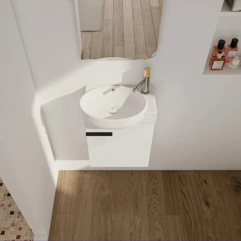 16 Inch Soft Close Bathroom Vanity with Sink for Compact Spaces