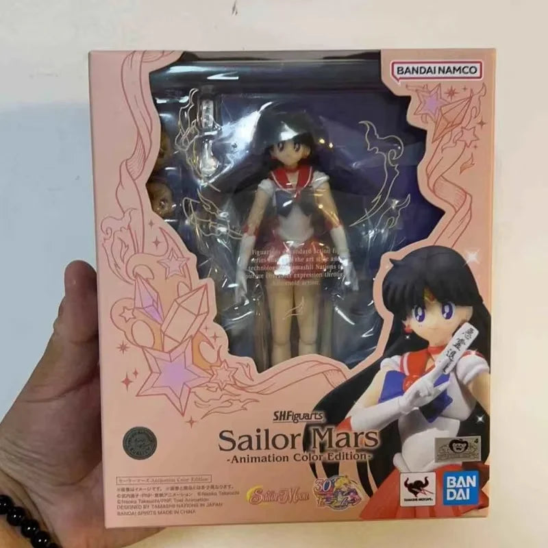 Bandai Original Shf Figuarts Sailor Moon Figure Sailor Star Healer Seiya Kou Action Figurine Anime Collection Model Pvc Toy
