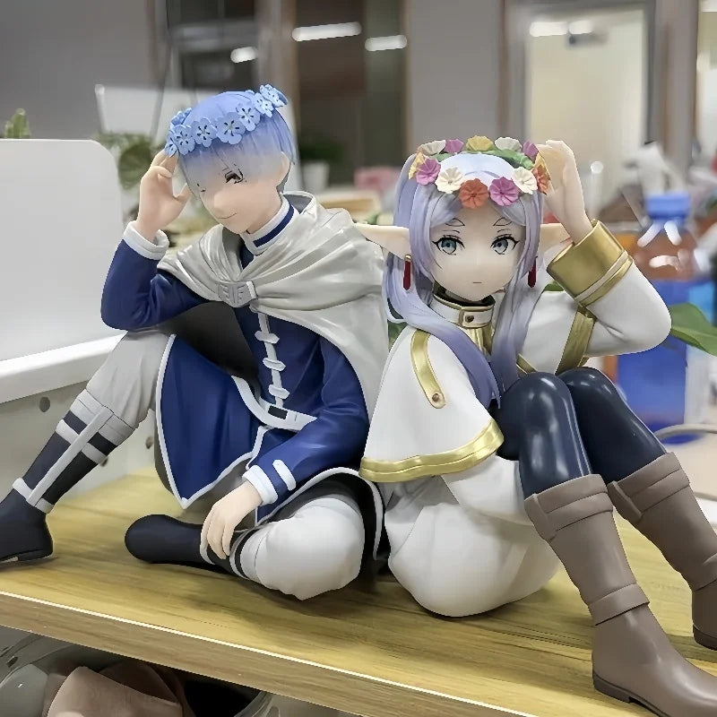 Frieren Beyond Journey'S End Flower Crown Frieren Himmel Action Figure Collectible Cute Desktop Ornamental Model Birthday Gifts