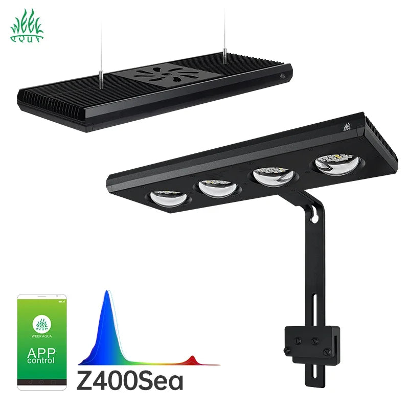 Week Aqua Z Series Z250 Z400 Bluetooth 3.0 Aquarium Marine Light Fully Programmable A8se Led Saltwater Coral Reef Lamp