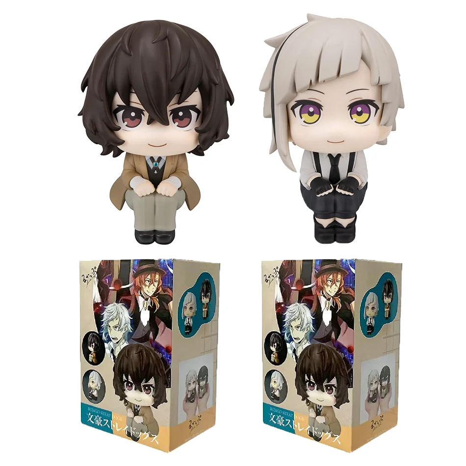 10cm Bungou Stray Dogs Anime Figure Look Up Nakajima Atsushi Action Figure Q Version Dazai Osamu Figurine PVC Collection Gifts