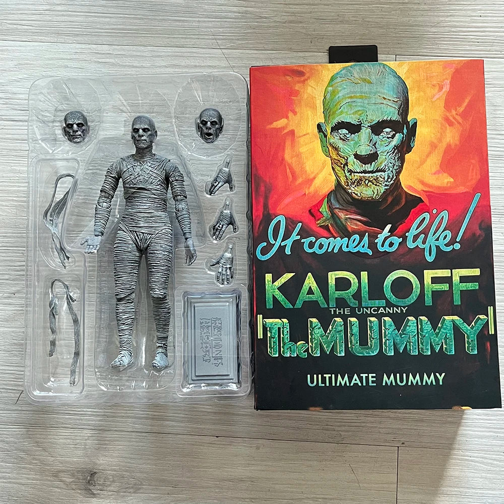 Neca Mummy Figure Universal Monster Black And White karloff Colorful Model Action Figure Toys Birthday Gifts