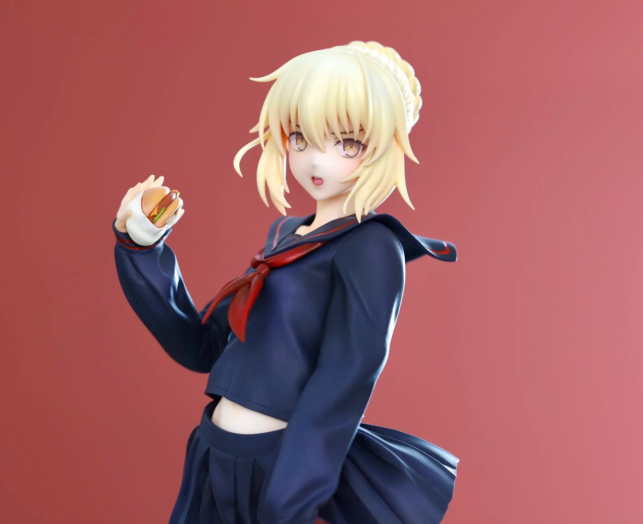 GK Model /6 Sc Saber School orm Burger King Fate Theme Resin White Model Collectible Figure Suitable for Ages 4 And ...