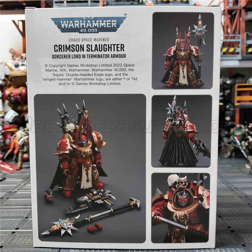 【MT】JOYTOY 1/18 Action Figure Warhammer 40K Chaos Crimson Slaughter Sorcerer Lord in Terminator Armour Anime Game Model