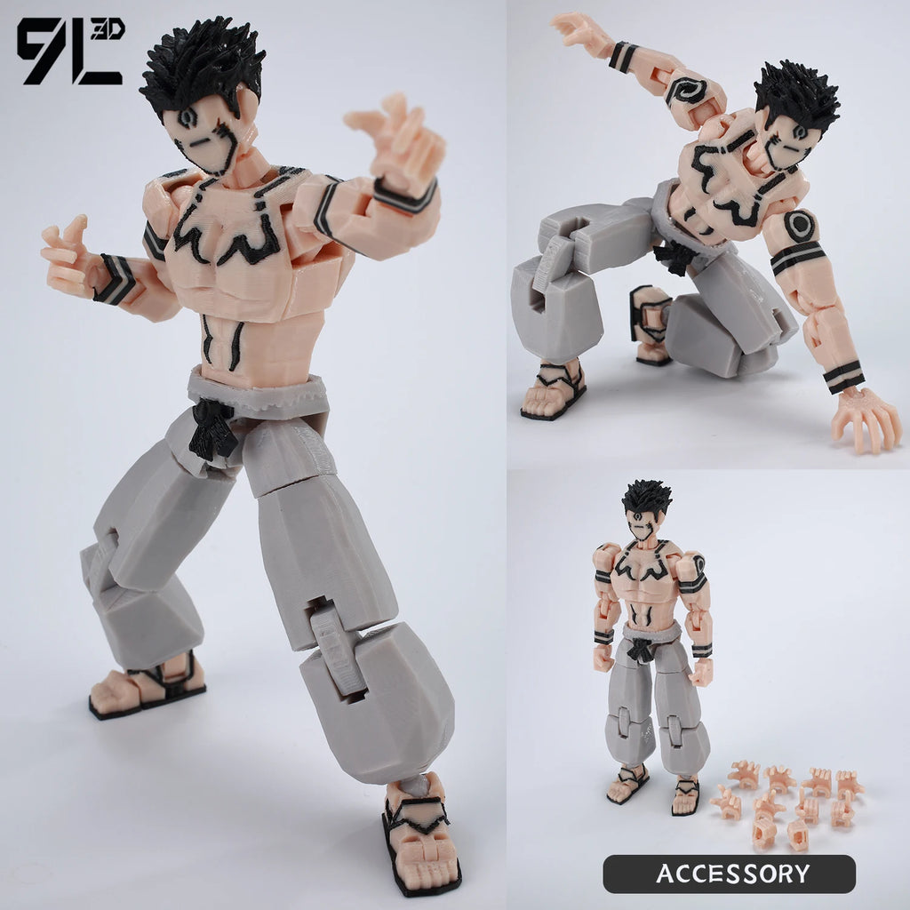 9L3D Gedruckt Lucky Dummy 13 Jujutsu Kaisen Gojo Satoru Toji Yuji Sukuna Anime Action Figuren Mannequin Yuuta Rika Modell T13 Spielzeug