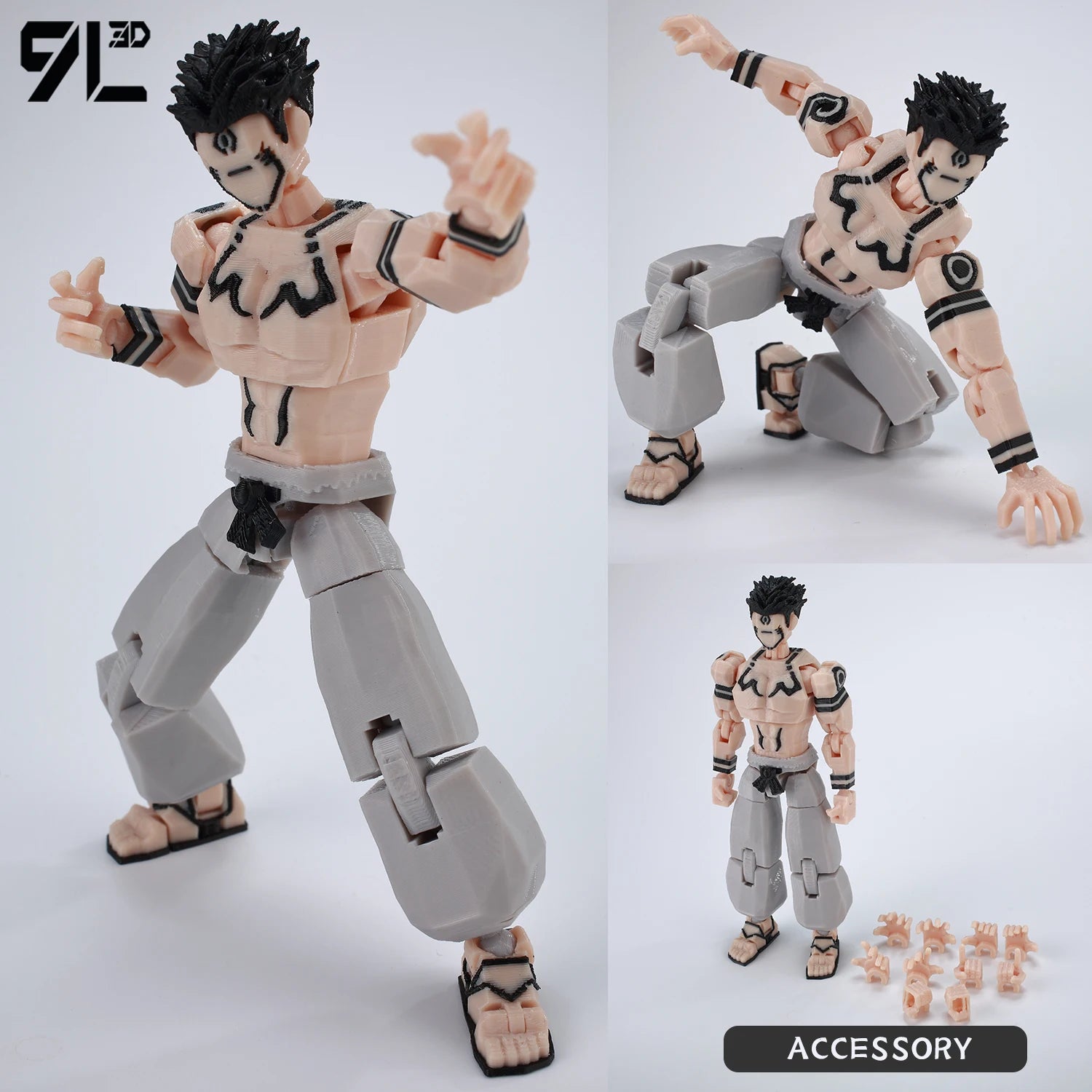 9L3D Gedruckt Lucky Dummy 13 Jujutsu Kaisen Gojo Satoru Toji Yuji Sukuna Anime Action Figuren Mannequin Yuuta Rika Modell T13 Spielzeug